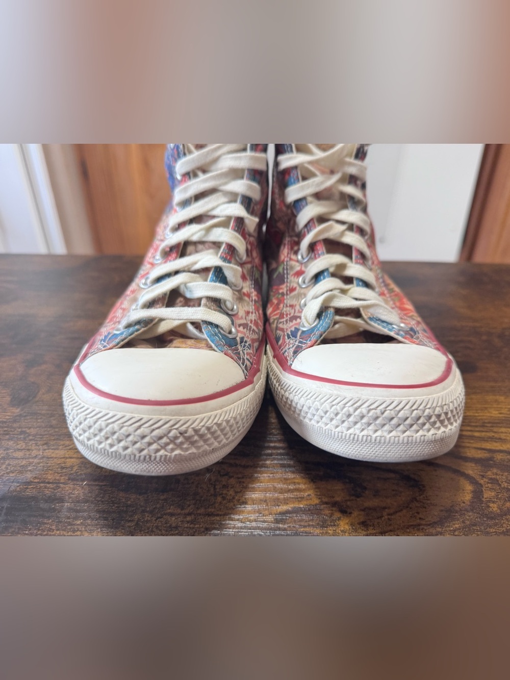 Converse Chuck Taylor All Star Hi Multi Natural Floral Tapestry Sneakers Size 9 - Picture 10 of 12